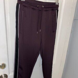 Light Burgundy Stripes Men Joggers